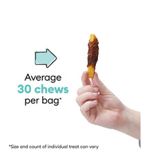 Wiggles & Wags Twists grain-free beef snack close-up highlights wholesome ingredients