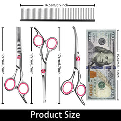 Wikdey dog grooming scissors curved blade for shaping coats with precision