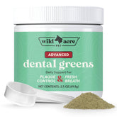 Wild Acre dental powder tub closeup—natural ingredients for dental care.