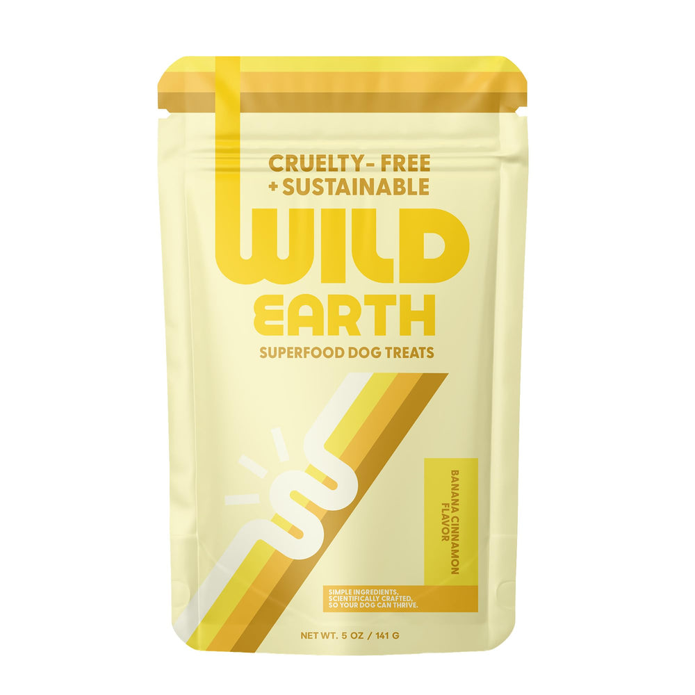 Wild Earth dog treats banana cinnamon bite—perfect tasty reward with omega fatty acids.