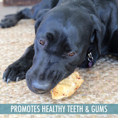 Wild Eats Water Buffalo ear dusted product angle emphasizes single-source protein benefits.