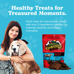 Wild Meadow Farms dog training rewards image emphasizes easy portioning for quick reinforcement.