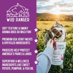 Wild Ranger Wild Nature chicken jerky stick tasty, protein-packed training reward.