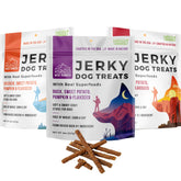 Wild Ranger Wild Nature jerky packaging showcases USA-made, grain-free dog treats for all sizes.