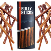 Wild Wolf Angus Bully Sticks packaging signals premium USA-made quality.