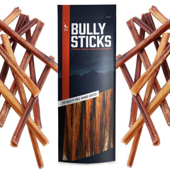 Wild Wolf Angus Bully Sticks packaging signals premium USA-made quality.
