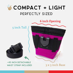 Wildebeest Alamo pouch attached with belt clip for secure on-the-go use.