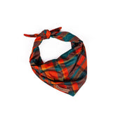 Wilderdog pumpkin spice plaid bandana front view for stylish outdoor adventures