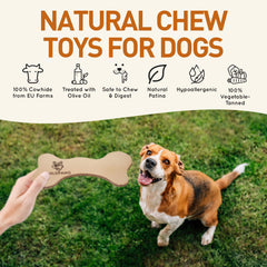 Wildfang Leather Dog Toy Medium safe-wood/plastic alternative for durable daily chews
