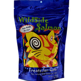 WildSideSalmon cat treats 3oz packaging—premium wild-caught salmon for a healthy coat.