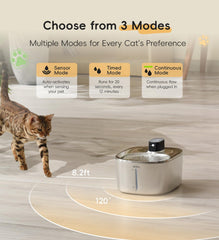 WILKIEE cat water fountain disassembly for easy cleaning and dishwasher-safe maintenance.