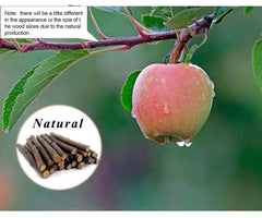 William Craft Apple Wood texture close-up highlights organic, pesticide-free wood for healthy chewing.