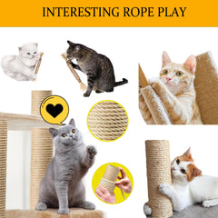 Win Change catnip-infused rope attracts cats for engaging play sessions.