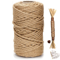 Win Change natural sisal rope 100ft for cat scratchers, durable DIY options.