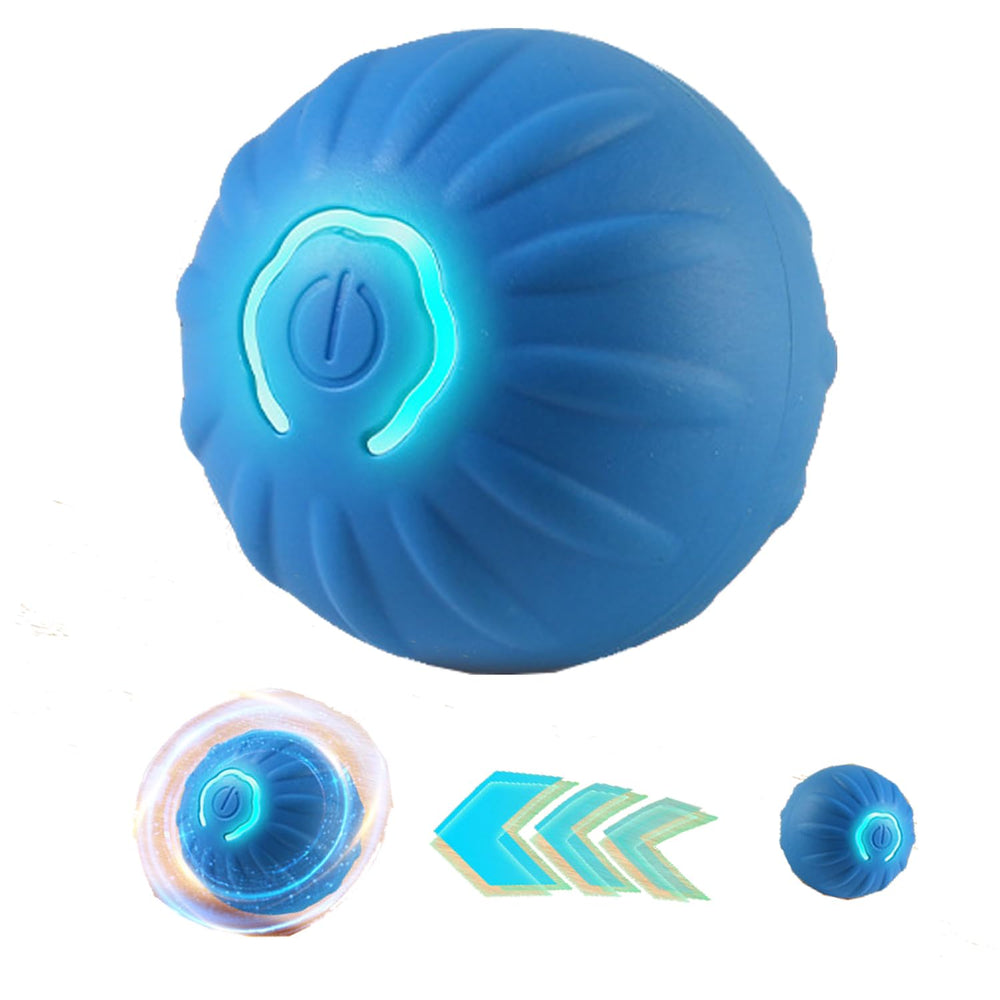 Winb Interactive LED Dog Ball front view showing durable TPU shell for safe indoor play