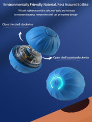 Winb Interactive LED Dog Ball in motion rolling across floor for exercise