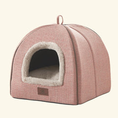 WINDRACING cat bed with arched top offers roomy lounging space.