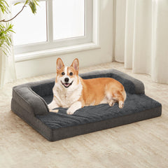 WINDRACING dog bed neck-support side cushions provide ergonomic neck comfort.