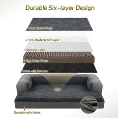 WINDRACING dog bed waterproof-inner-layer helps protect the foam from spills.