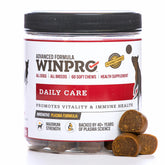 WINPRO Daily Care canister front view, grain-free immune-support chew for dogs.