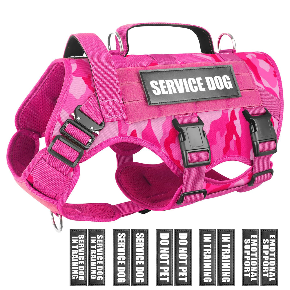 WINSEE service dog vest front patches shows morale patches for training and identification