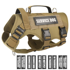 WINSEE service dog vest front view with rugged MOLLE design for patching