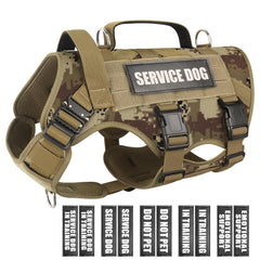WINSEE service dog vest on a large dog side view for durable outdoor training.