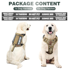 WINSEE Tactical Dog Harness back view with sturdy handle for control