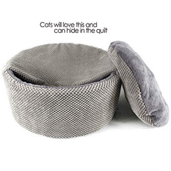 Winsterch large cat bed close-up of plush texture for soft, warm naps.