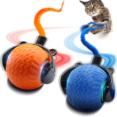 Wisafoi two-pcs interactive cat toy orange ball boosts indoor play and curiosity.