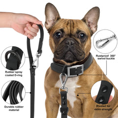 Wisedog easy-clean PVC leash surface wipes clean after damp outings.