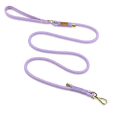 Wisedog leash lilac padded handle provides comfortable grip on walks