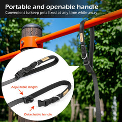 Wisedog long leash option with shoulder strap for hands-free hiking.