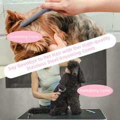 Wisedog pet grooming kit hair removal mitts collect shed fur during brushing.