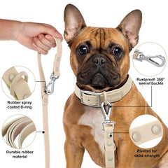 Wisedog waterproof dog leash with 2 metal swivel hooks for smoother, tangle-free walking.
