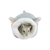 WishLotus hamster bed gray closeup showing soft velvet texture for cozy naps.