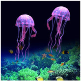 WishLotus pink glow jellyfish decor for vibrant aquarium ambiance
