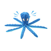 WishLotus Octopus Dog Toy blue no-stuffing design promotes easy cleaning and quick drying