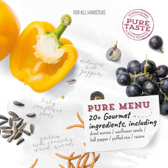 Witte Molen hamster grape nuts closeup showcases hearty bite and fiber-rich mix