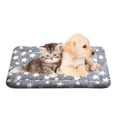 Wittop washable dog bed gray fabric close-up highlighting plush comfort