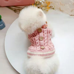 Wiz BBQT pink cat-friendly sweater adds warmth for felines.