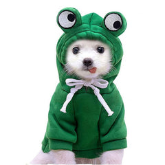 Wiz BBQT Green Frog Dog Costume – front view for festive dress-up