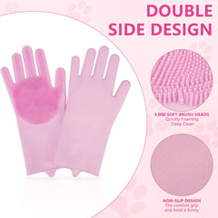 WJWJA pet grooming gloves loose hair removal demonstration during grooming