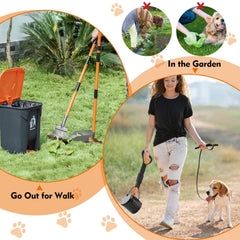 WLQiu Rake and Spade in grass-cleaning mode for quick turf scooping