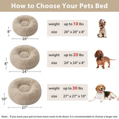 WNPETHOME calming-bed-small-size-usage demonstrates suitability for pets under 15 lbs.