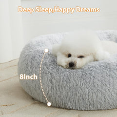 WNPETHOME calming donut bed inner fill 3D-fiber closeup demonstrates structured support.