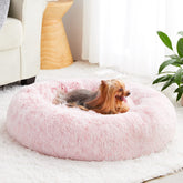 WNPETHOME calming-donut-bed exterior light-pink offers cozy lounging and warm comfort.