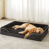WNPETHOME dog bed XXLarge foam closeup demonstrates joint-supporting comfort for aging dogs.