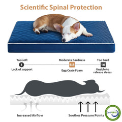 WNPETHOME egg-crate-foam distributes weight for even support and comfort.