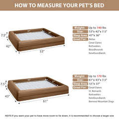 WNPETHOME XXXXL bed interior shows high-density foam for comfort and support.